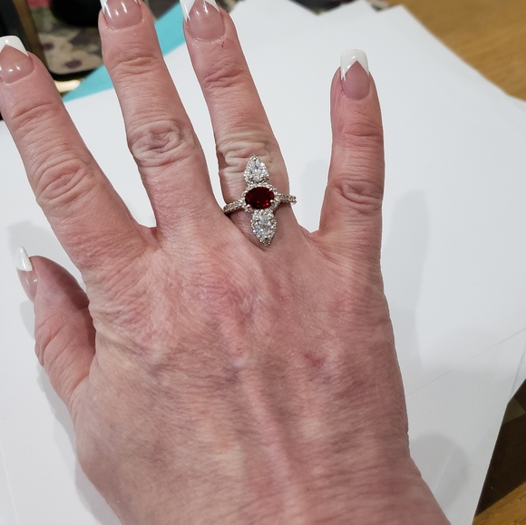 Sapphire gemstone, 925 silver ring - Picture 11 of 13